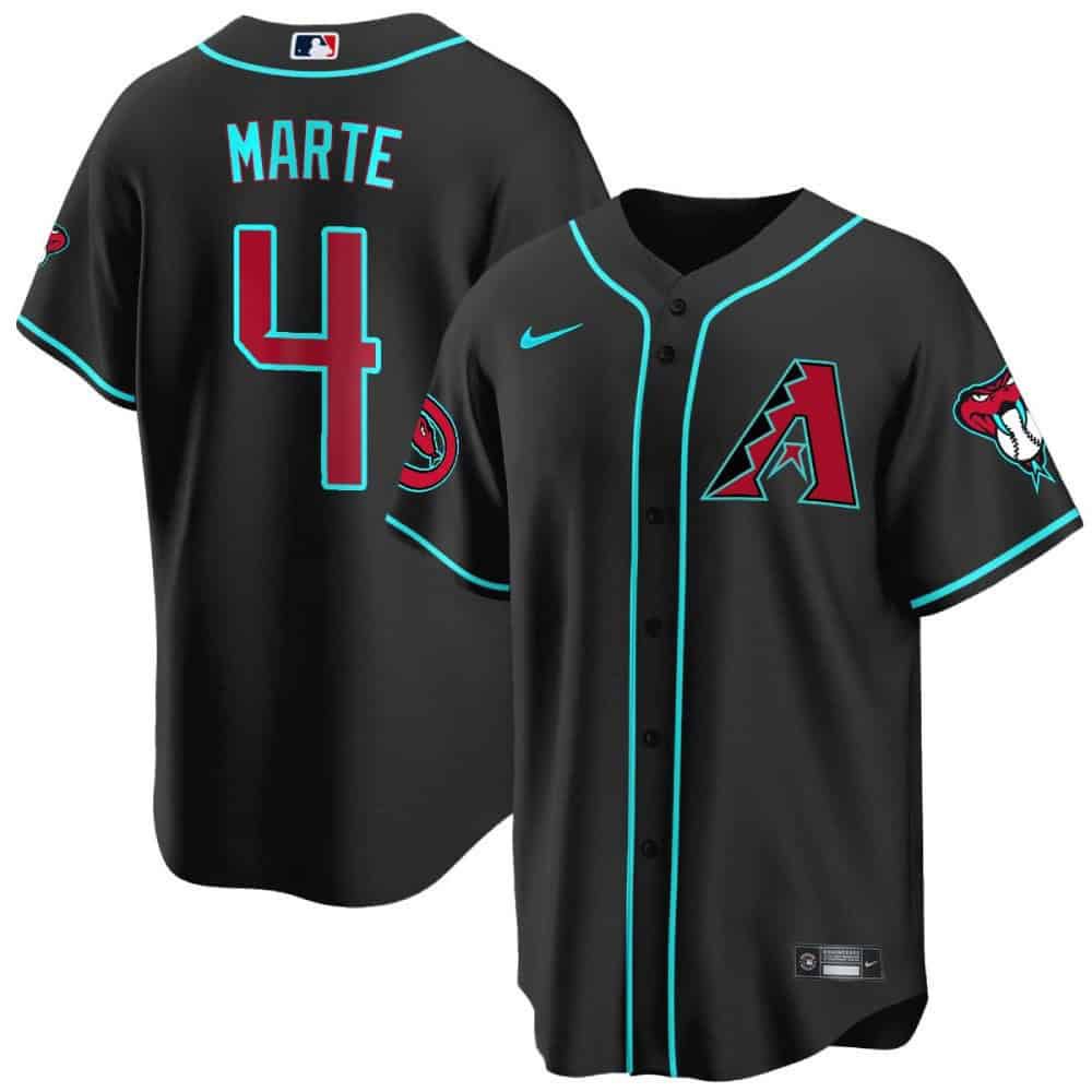 Men Arizona Diamondback #4 Marte Black 2024 Nike Cool Base MLB Jersey->arizona diamondback->MLB Jersey